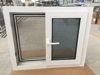 Nouveau produit Fenêtres de réception de bureau coulissantes en verre Fenêtres coulissantes en PVC Verre teinté double vitrage Fenêtre coulissante