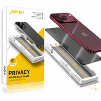 Protection d'écran en verre trempé pour iPhone 17 18 Pro Max 15 Plus 16 14 XR, alignement automatique, anti-poussière, anti-statique, confidentialité élite