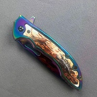 Couteau pliant de poche en acier inoxydable haute dureté pour l'extérieur, couteau à poisson aiguisé, couteau à fruits et d'autodéfense, OEM