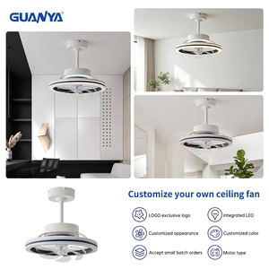 Ventilateur de plafond LED intelligent moderne avec télécommande, variateur d'intensité, OEM / Fabrication d'origine (OEM) - Product Image 6