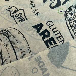 Papier alimentaire antiadhésif résistant aux hautes températures, imprimé sur mesure, résistant à la graisse, 12x12, enduit de silicone pour sandwichs, pain, biscuits - Product Image 2