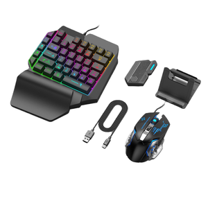 Hicyber Chơi Game Bàn Phím Và Chuột 4 Trong 1 Chơi Game Combo Cầu Vồng LED Backlit Bàn Phím Có Dây Cho PC Chơi Game - Product Image 1