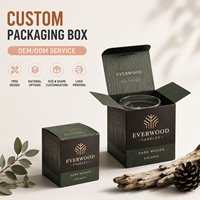 Scatola Personalizzata per Candele da 8oz, Stampa su Due Lati, Cartone Pieghevole in Carta Kraft Riciclabile