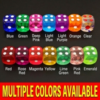 Ensemble de dés en acrylique transparent de 14 mm, colorés et à bords arrondis, pour jeux de société, RPG, sports et enseignement