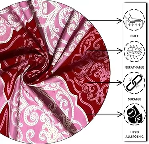 Phong cách lạ mắt Thiết kế đẹp cotton pha trộn Nữ Hoàng bedsheet với 2 gối bao gồm Maroon 90x85 inch mềm bền và thanh lịch bộ đồ giường - Product Image 3