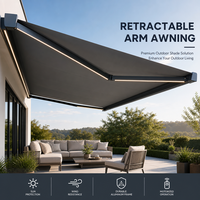 Auvent rétractable extérieur OEM, auvent motorisé à cassette complète pour patio