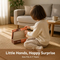 Boîte pliante portable en papier synthétique PVC blanc pailleté, emballage cadeau personnalisé pour vêtements et chaussettes, vente en gros, faible MOQ