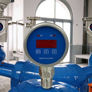 Manomètre numérique de haute précision pour pressostats en acier inoxydable liquide PSI <span class=keywords><strong>Bar</strong></span> Mpa Kpa pour air et eau - Product Image 1