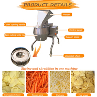 Multifunctionele groentesnijmachine |   304 Food Grade RVS Commerciële Shredder voor Aardappel, Radijs & Zoete Aardappel
