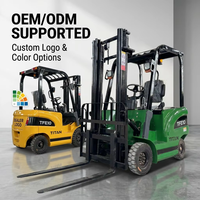 TITAN TFE10 Elektrikli Lityum-İyon Akülü Palet İstifleyici Forklift 1 Ton Pnömatik Lastik 3000mm Kaldırma Kapasitesi Arazi Tipi CE