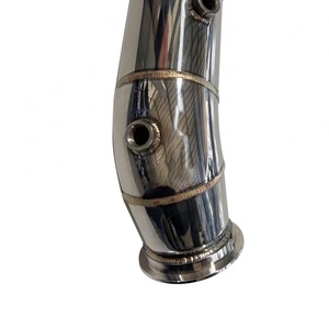 Tubería de Escape Individual Turbo de Acero Inoxidable T-304 Pulido con Salida en Y de Doble Espiral y Banda en V para <span class=keywords><strong>BMW</strong></span> <span class=keywords><strong>135i</strong></span> 335i N55B30 E82 E92 11-12 - Product Image 4