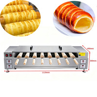 Machine commerciale à cornets de beignets type cheminée, 8 moules, en acier inoxydable, pour gâteaux, pains et glaces