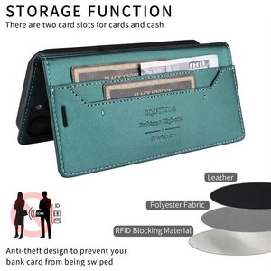 Étui en cuir à rabat pour Samsung Galaxy S25 S24 S23 FE <span class=keywords><strong>S22</strong></span> S21 S20 Plus Note20 <span class=keywords><strong>Ultra</strong></span> A17 A16 A36 A56 A26, portefeuille pour cartes, coque de téléphone - Product Image 3