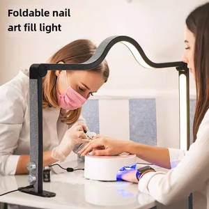 Lampe de table carrée pliable pour ongles, éclairage d'appoint pour soins des cils, lumière LED de bureau, fournitures de manucure de qualité supérieure pour salon - Product Image 2