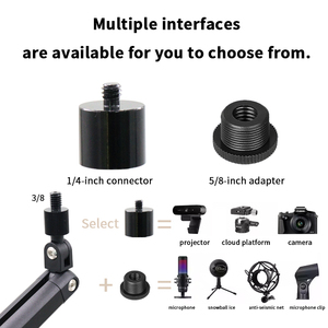 Tùy Chỉnh Có Thể Điều Chỉnh Có Thể Gập Lại Âm Thanh Không Dây Mic Đứng Máy Tính Để Bàn Bảng Nhôm Microphone Đứng Cho Studio Và Đài Phát Thanh Sử Dụng - Product Image 5