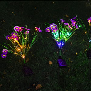 2 PC Lamp Solar <strong>Wild</strong> Chrysanthemum Light LED Flower Lawn Stake Lamp Outdoor Waterproof for Home Garden Yard <strong>Path</strong> Decoration - Product Image 5
