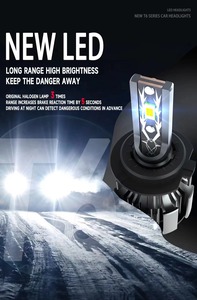 Nuova lampadina LED Luces ad alta potenza luminosa ventola di raffreddamento di conversione H1 H3 H4 H7 9005 9006 CSP 3570Chip Auto Offroad moto - Product Image 2