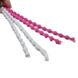 OEM wholesale custom Hollow calabash elastic rope polyester material surface with hair binding elastic rope