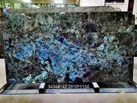 Newstar Usine Labradarite Bleu Marbre Grande Dalle Pierre Naturelle Marbre pour Villa Carrelage