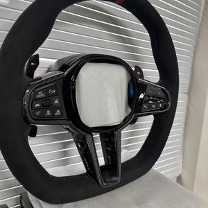 Volante Deportivo de Cuero <span class=keywords><strong>M</strong></span> Compatible con <span class=keywords><strong>BMW</strong></span> 320 325 <span class=keywords><strong>330</strong></span> 550 F30 F10 F20 F07 F01 G01 G11 G20 G30 G38 G82 M3 M4 M5 M7 F32 - Product Image 3