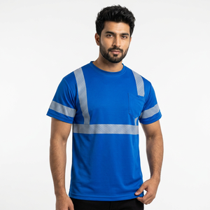 Vêtements de sécurité réfléchissants en polyester/coton tricoté de qualité supérieure Clush Industries 2026, unisexe, impression par transfert thermique avec logo personnalisé - Product Image 1