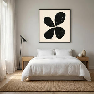 Cuadro Minimalista en Blanco y Negro, Arte de Pared Enmarcado, Lienzo Decorativo para Sala de Estar, Dormitorio, Decoración de Interiores - Product Image 4