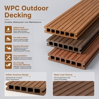 Planches de terrasse extérieures en WPC ignifuges, imperméables, antidérapantes, revêtement composite co-extrudé pour patio et jardin