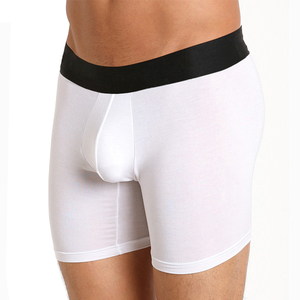 <strong>High</strong>-quality Solid-color Men's Four-corner <strong>Underwear</strong>, Cheap Men's Boxer's Low-<strong>waisted</strong> <strong>High</strong>-elasticity Men's Bamboo Shorts - Product Image 3