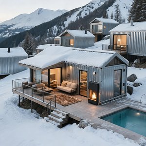 Casas Pré-fabricadas de Estrutura de Aço Modular Moderna e Desmontável, Villas de Contêiner de Luxo, Edifício Comercial - Product Image 1