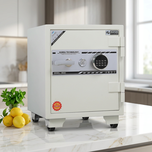 Coffre-fort électronique YUNOS YNS-61E avec code, empreinte digitale et clé, en acier inoxydable, ignifuge et résistant à l'eau. Excellent prix. - Product Image 4
