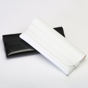Étui à lunettes de soleil en cuir PU, sac de rangement rectangulaire noir et blanc, Portable pour la Protection des lunettes - Product Image 5