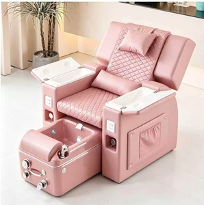 Sillón de Pedicura Eléctrico Reclinable para Salón de Belleza Y, con Masaje y Spa para Pies, Moderno - Product Image 1