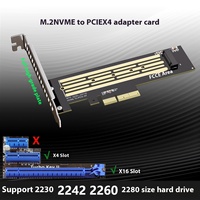 Adaptador TEUCER NVMe M.2 NVMe SSD a Tarjeta de Expansión PCIe 4.0 X4/X8/X16 con Estado de Stock, Molde Privado de 10x10x10mm