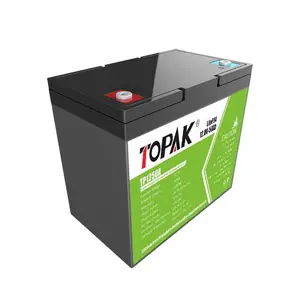 TOPAK 12v 6Ah 10ah 20ah 50ah 100ah 200ah Lifepo4 Battery Lithium Ion Pack Storage Solar Lithium Batteries