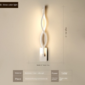โคมไฟติดผนังอลูมิเนียมคู่ไฟ LED ติดผนังดีไซน์ใหม่ทันสมัยไฟตกแต่งโรงแรมสำหรับบ้าน - Product Image 6