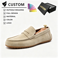 Mocassins Confortables en Cuir Véritable Faits Main pour Hommes – Chaussures Décontractées de Conduite pour Trajets Urbains Toutes Saisons