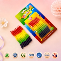 Bougies de fête torsadées colorées 9 cm, sans odeur, avec mèche en coton pur, bougies spirales pour la décoration de Pâques, prêtes à la vente au détail