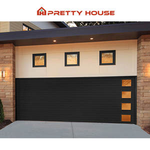 Taille personnalisée 16x7 8x7 télécommande américaine portes de <span class=keywords><strong>garage</strong></span> de <span class=keywords><strong>voiture</strong></span> en verre sans cadre pour les maisons - Product Image 5