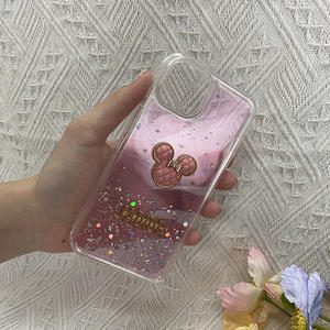 Luxe paillettes liquide bling clair tpu pc <span class=keywords><strong>mickey</strong></span> mouse accessoires <span class=keywords><strong>coque</strong></span> de téléphone pour iphone 15 pro max plus 14 pro 13 12 - Product Image 1