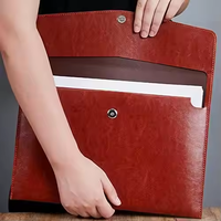 Carpeta Organizadora de Cuero PU Modelo VD-651 de la Marca V-ding con Bolsillos para Proyectos, Portadocumentos Tamaño A4/Carta