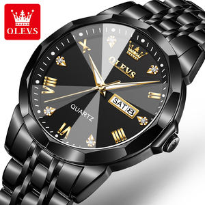 OLEVS 9931 Minimalist Men's Women Wrist <strong>Watch</strong> Carbide Calendar Quartz <strong>His</strong> <strong>and</strong> <strong>Her</strong> Couple <strong>Watches</strong> - Product Image 1