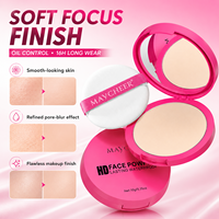 Poudre compacte pressée en stock, contrôle du sébum 16H, résistante à l'eau et à la transpiration, effet soft focus, pour fixer et retoucher le maquillage, prix de gros