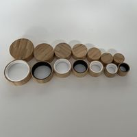 Tapón de rosca de madera de bambú para botellas de plástico 18mm 20mm 22mm 24mm 28mm 32mm-89mmTapas de cierre de botella de tornillo de plástico Variedad de tamaños