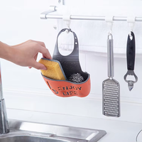 Réglable Ménage Évier Organisateur Silicone Panier De Rangement Robinet De Cuisine Suspendu Rack Savon Éponge Vidange Maison Cuisine Ménage