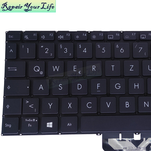GR เยอรมันแบ็คไลท์แป้นพิมพ์แล็ปท็อปสำหรับ <span class=keywords><strong>ASUS</strong></span> <span class=keywords><strong>VivoBook</strong></span> <span class=keywords><strong>Flip</strong></span> <span class=keywords><strong>14</strong></span> TP470EA <span class=keywords><strong>TM420</strong></span> TP420 TP420IA แป้นพิมพ์ปุ่ม Enter พร้อมขอบสีเหลือง - Product Image 3