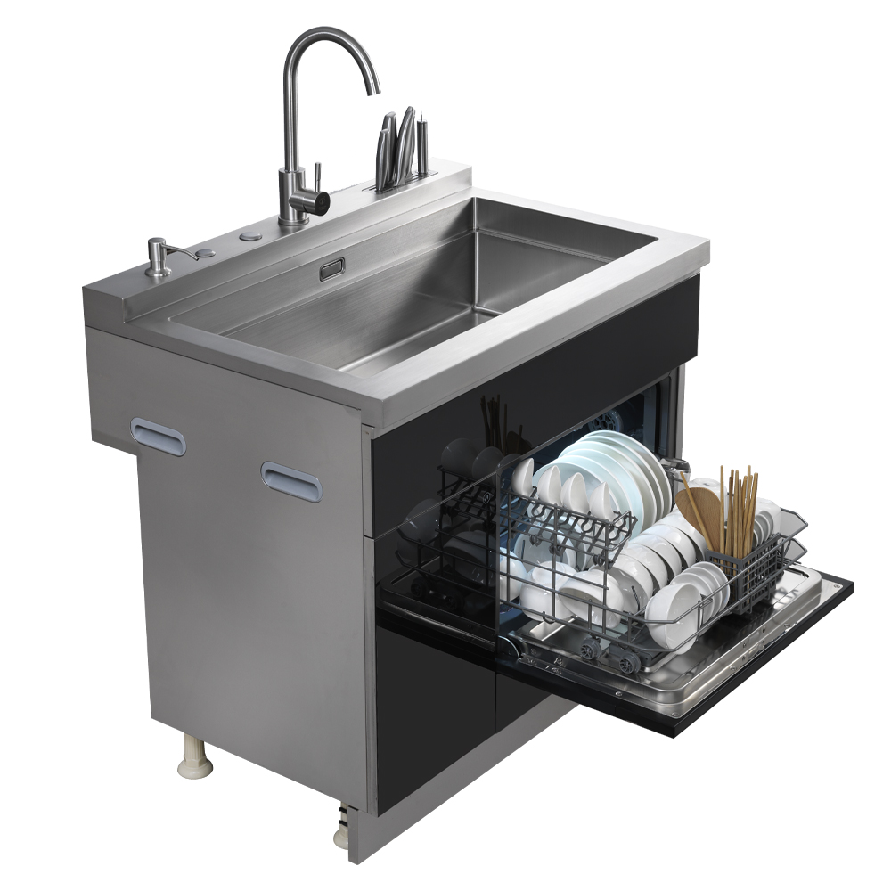 Gexiang Factory Manufacturer Stainless Steel Luxury Smart 3-in-1 Built-in Dishwasher Kitchen Sinks