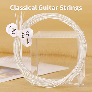 Juego de cuerdas para guitarra clásica de 6 cuerdas, 3 cuerdas de nailon y 3 cuerdas enrolladas en metal, personalizables, directo de fábrica - Product Image 1