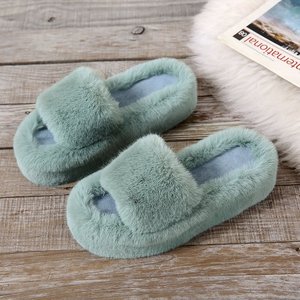 Pantuflas de Felpa para Mujer, Estilo Coreano, Otoño-Invierno-Verano 2025, Diseño Juvenil, Antideslizantes, Suela Gruesa, Tallas Grandes, para el Hogar - Product Image 6