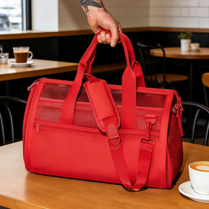 Bolsa de Transporte para Mascotas, Bolso de Hombro Expandible y Suave para Viajes, para Perros y Gatos Pequeños - Product Image 1