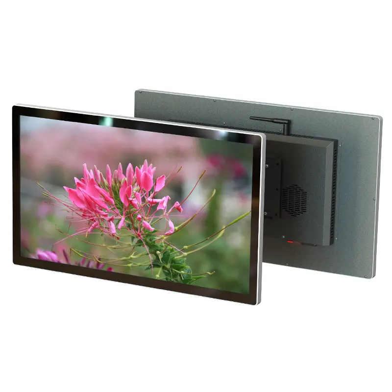 Pemutar Media 21.5 inci LCD non-sentuh 1080p layar pemutar iklan digital layar Android terpasang di dinding mesin lengkap